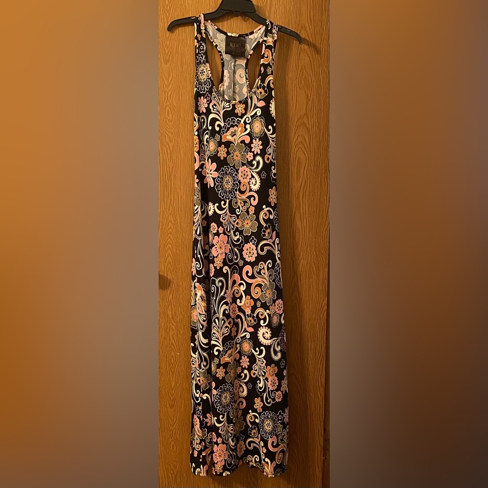 Jetset Stretch Maxi A-line Floral Print Dress. Size Medium